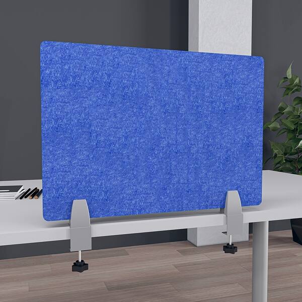 16" High Desk Edge Mounted Acoustic Privacy Screen Desk Divider Bed